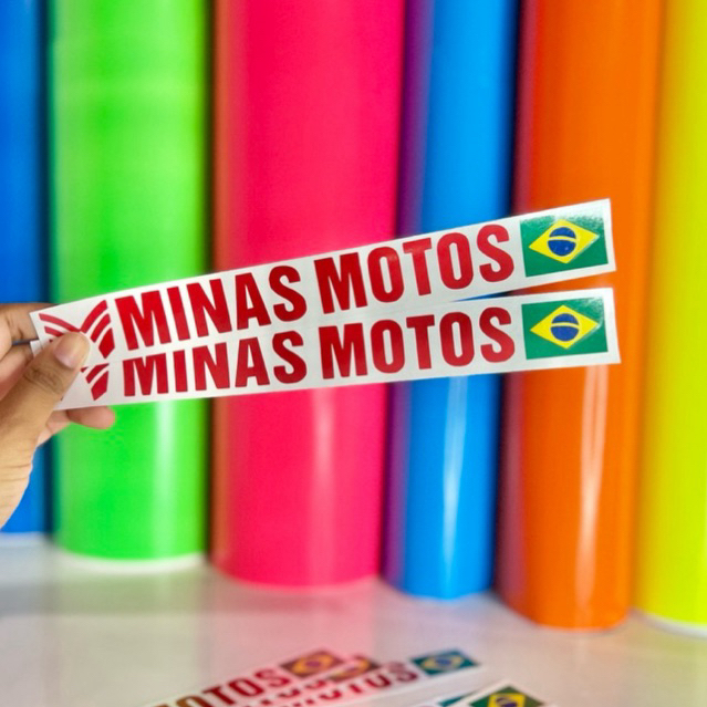 Adesivo | (25x2,7cm) | Minas Motos (2un) | Shopee Brasil