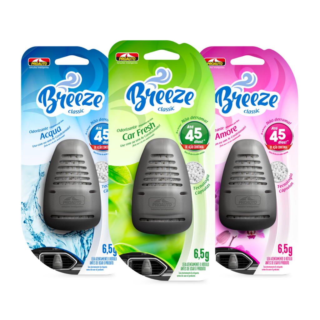 Cheirinho Odorizante Automotivo de Painel Breeze - Diversas Fragrâncias