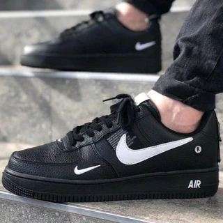 Tênis Masculino Preto Branco Af1 Unissex Dia a Dia Promoção Pronta Entrega