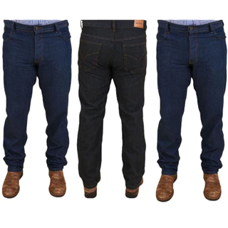 Kit 3 Calça Jeans Masculina de Corte Reto Tradicional Promoção