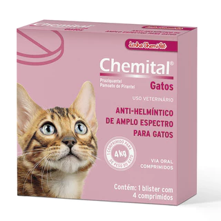 Chemital Gatos 4 Comp Anti-helmíntico - Chemitec