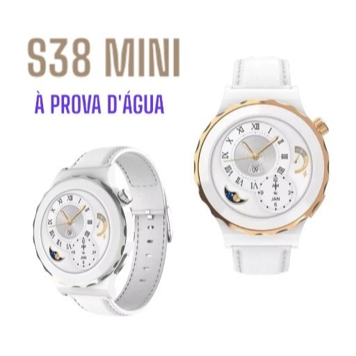 SMARTWATCH Relogio S38 MINI TELA 45 MM A PROVA D'AGUA Mulheres | Shopee  Brasil