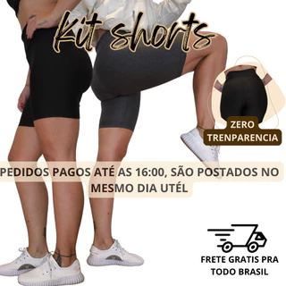 kit 2 Shorts Zero Transparência FITNEES