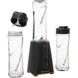 Liquidificador Portátil Cadence Bld701 Blender Zoop 2 Jarras 500ml Academia Whey Shake 600W Potente Pessoal Personal Preto