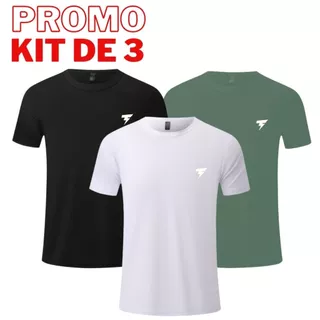 KIT 3 Camisa de Compressão Térmica Masculina Manga Curta Proteção UV50+ Malha Fria Academia Corrida Casual e Também na Opção com 1 Unidade