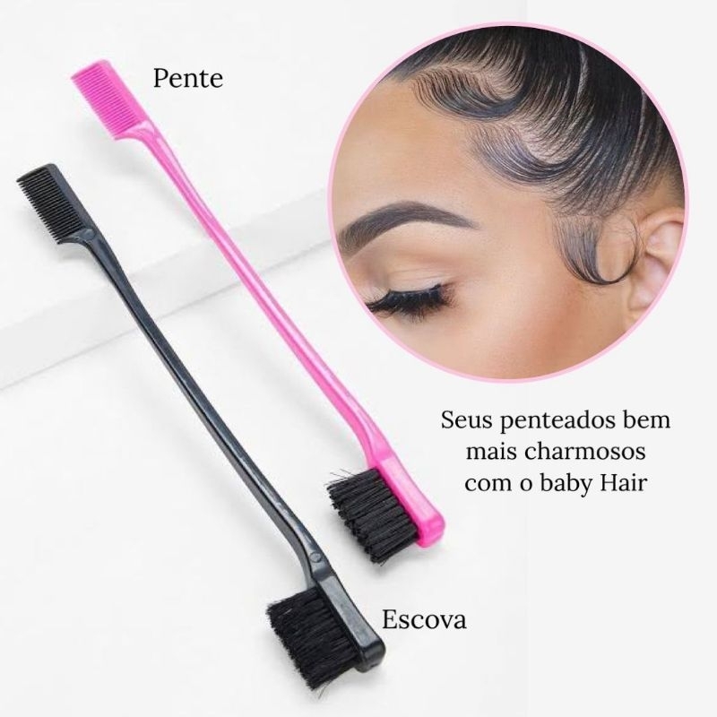 Escova Baby hair 2 em 1 | Shopee Brasil