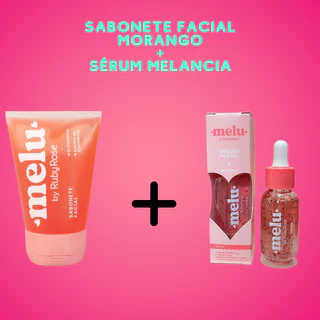 Kit skin care facial sabonete Morango e sérum melancia Melu