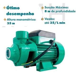 Bomba de Agua Periferica 1/2cv 220v 7 metros N60 Brasbombas Bomba d'agua