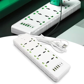 Régua Extensão de Tomada 8 Tomadas Filtro de Linha com 4 usb 2 USBC com Cabo de 180 cm Bivolt