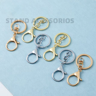 Argola de Chaveiro 30MM 10pçs Com Mosquestão dourado ou niquel em Oferta na Shopee