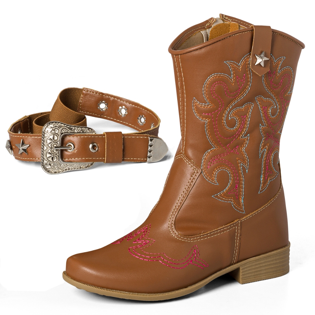 Bota Botina Texana Infantil Feminina Menina Rodeio Shopee Brasil