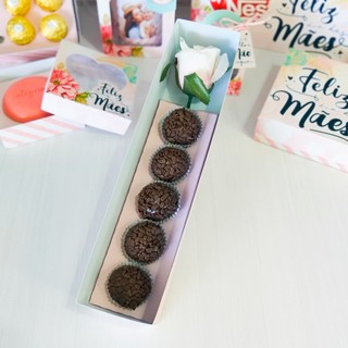 Caixa para 5 Doces e Rosa - Dia das Mães 5UNDS em Oferta na Shopee