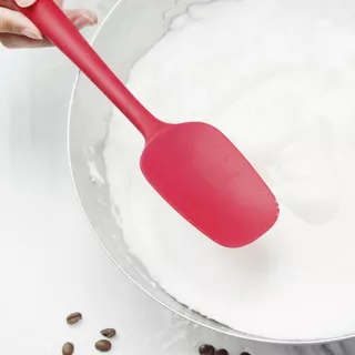 Utensilio Espatula 27x6.5Cm Colher Cinza Ou Vermelho Raspadora Pao Duro De Silicone Resistente Decorativa Para Bolo De Cozinha Multiuso