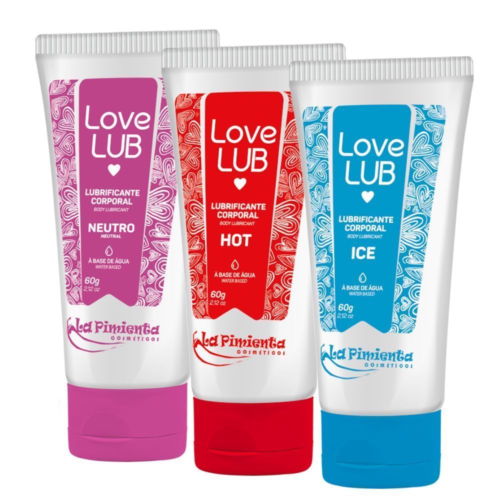 KIT 03 (Três) LUBRIFICANTES FUNCIONAL LOVE LUB - 60g cada