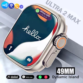 Smartwatch 9 Ultra 2 max Relógio inteligente Series 9 Bússola 2.08 Tela Grande 49mm Homens Esporte T800 T10 U9