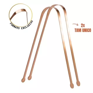 Kit 2 Raspador Lingua Adulto Cobre