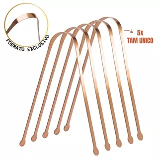 Kit 5 Raspador Lingua Adulto Cobre