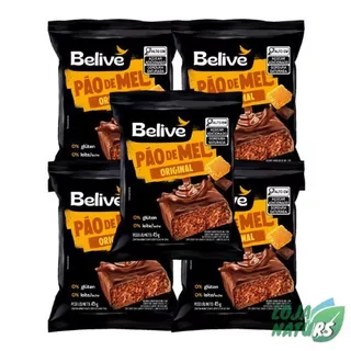 KIT 5 Pão de Mel Sem Glúten Sem Lactose 45g - Belive