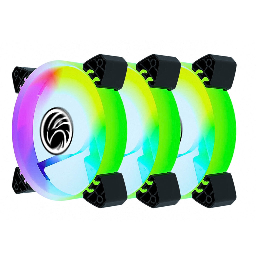 Kit 3 Coolers Led Rgb Slim Controladora De Cores Bpc-kslim12