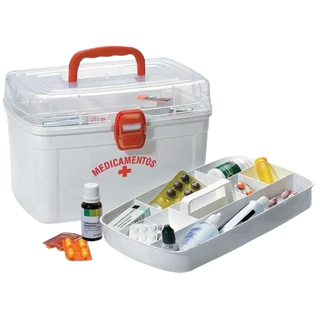 Maletas Para Remédios Medicamentos Grande, Média e Pequena Caixa Organizador Com Alça - Nitron em Oferta na Shopee