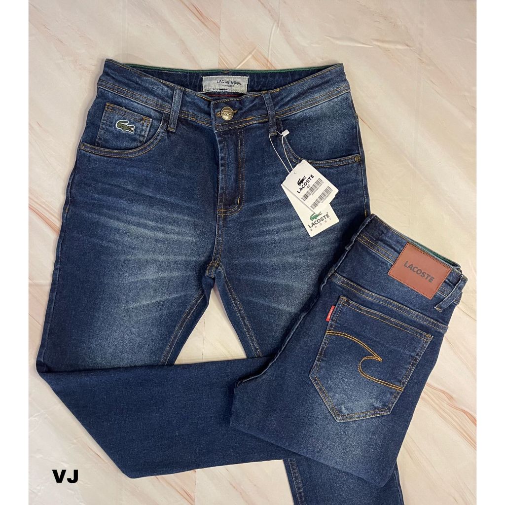 Calça jeans masculina Lacoste Linha premium