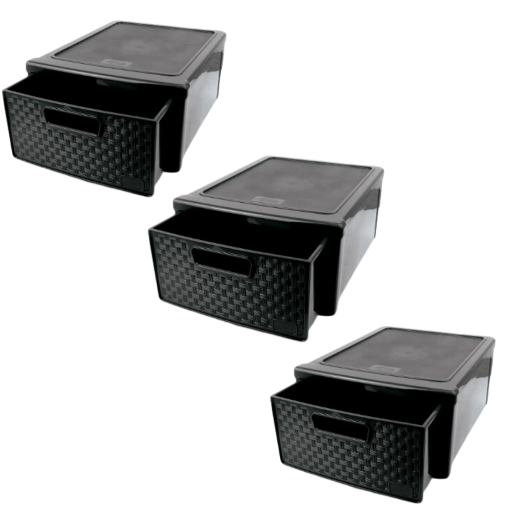 Kit 3 Gaveteiro Modular Decoração Rattan Empilhável Nitron | Shopee Brasil