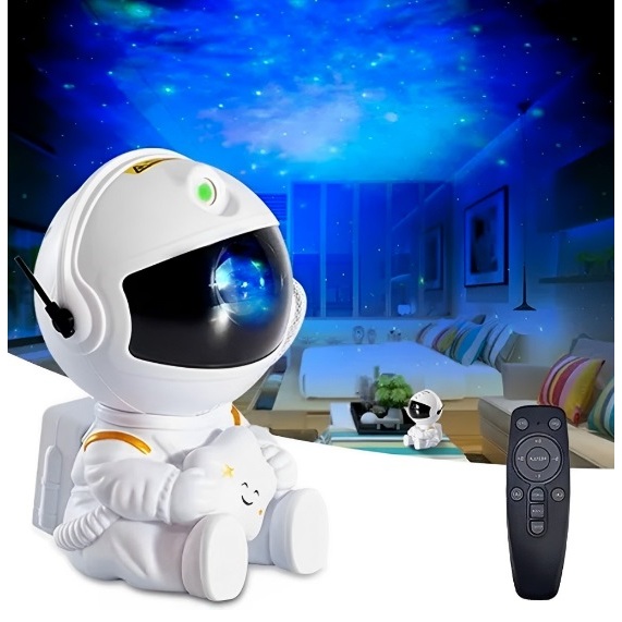 Mini Projetor De Luz, Estrela De Astronauta, Decoração Galáxia Luz De Luminária Girado Céu Estrelada