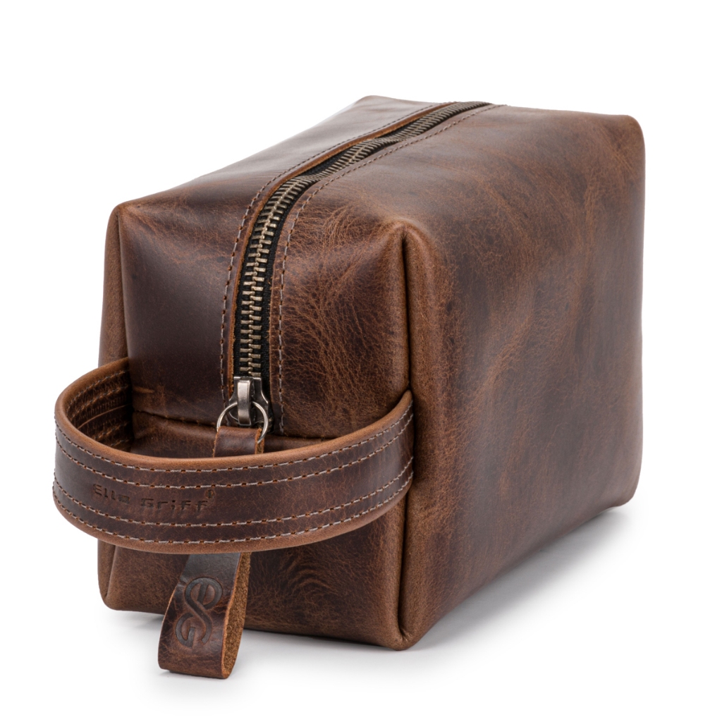 Necessaire Masculina Feminina Couro Legitimo Porta Objetos