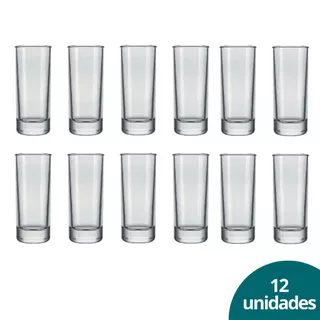 Kit 12 Copos de Vodka Shot Dose 70ml Bar Wisky Cachaça Pinga Restaurante