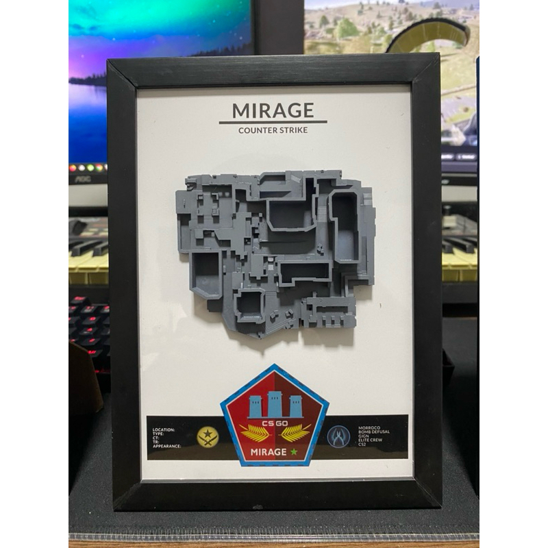 Quadro Miniatura Counter Strike Mapa Mirage 3d | Shopee Brasil