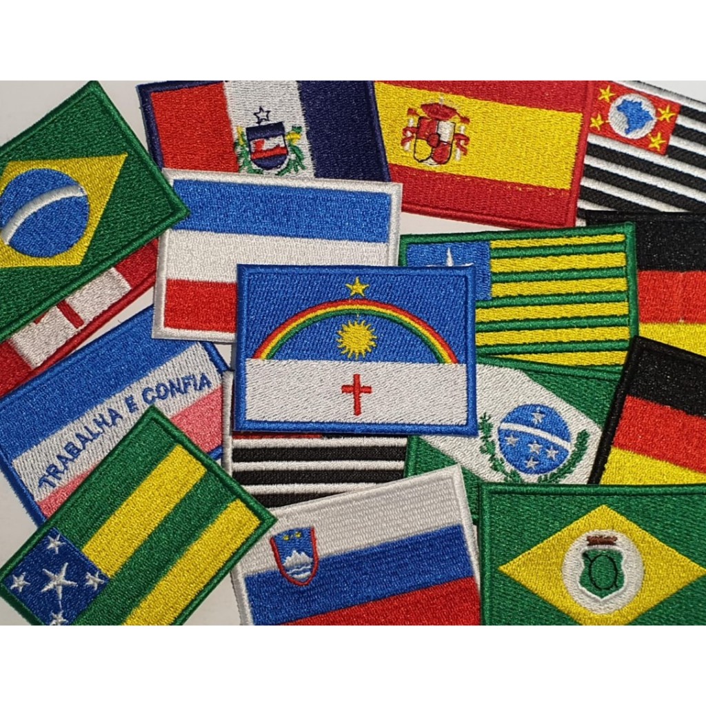 Patch Bordado- Bandeira 7x5cm | Shopee Brasil
