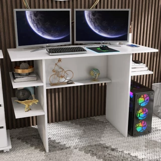 Mesa Escrivaninha Gamer PC Para Computador Com Prateleiras Suporte