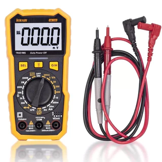 Multímetro Digital Hikari HM-1500 True RMS, NCV, hFE AC/DC 600V Emborrachado