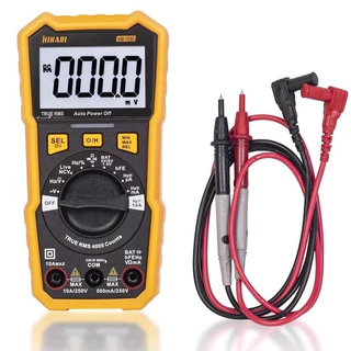 Multímetro Digital Hikari HM-1550 True RMS, Capacitância, NCV, hFE AC/DC 600V Emborrachado