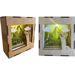 Luminaria Peru Machu Picchu 3D Relevo MDF Quadro Cusco Cuzco