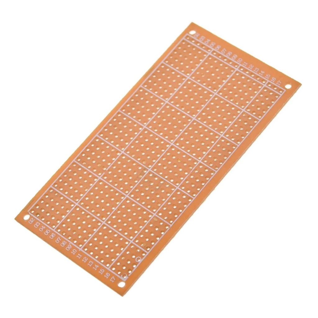 Kit 2 x Placa de Fenolite PCB 5x10cm Perfurada