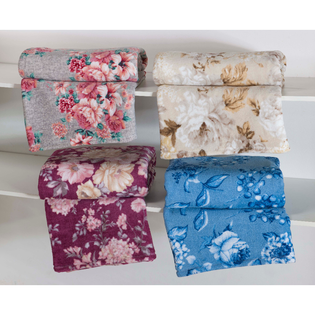 Manta Casal Queen Estampada Fleece Soft - 2,20m x 2,40m - Andreza