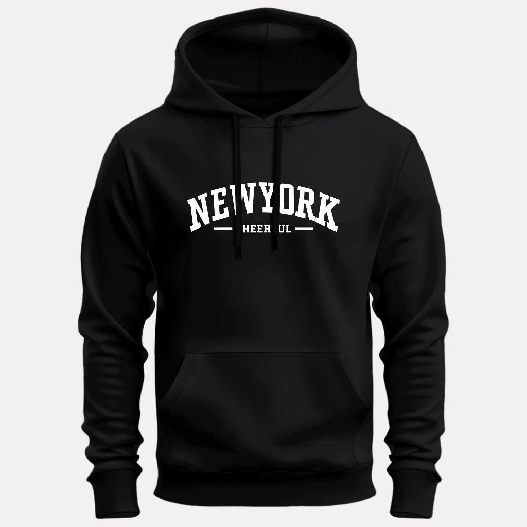 Moletom Masculino Unissex New York Cheerful NYC Canguru Capuz | Shopee ...