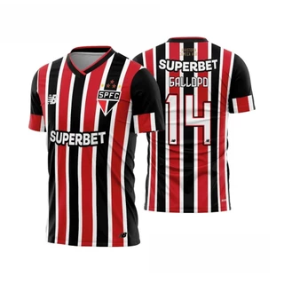 SÃO PAULO Vermelha Listrada 2024/25 MAIS VENDIDA de Alta Qualidade FRETE GRÁTIS ENVIO IMEDIATO