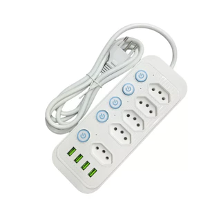 Régua Extensão 5 Tomadas E 4 Usb 4 Pd Led Bivolt 110v/220v