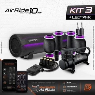 Kit Ar 3 - Air Ride Black 10mm com led tank