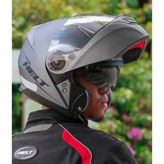 capacete masculino escamoteavel robocop helt hippo glass titanium viseira interna