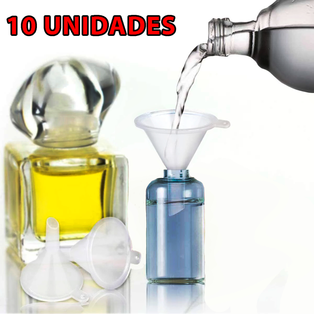 10 Unidades Mini Funil Perfume Aromaterapia Líquido Óleo Essencial ...
