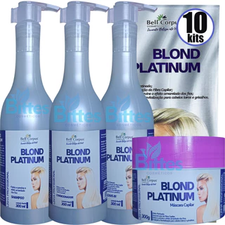 10 Kit Blond Platinum Profissional Efeito Platinado Bell Corpus