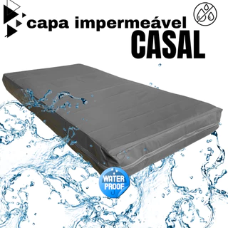 Capa Impermeável Para Colchão Antialérgica Casal Hospitalar - CINZA