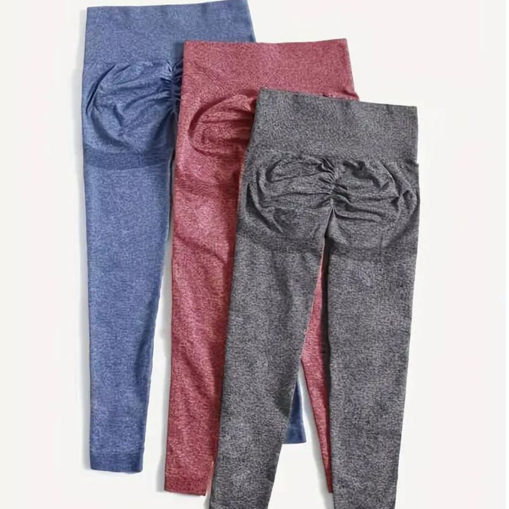Kit 3 calças legging fitness academia premium