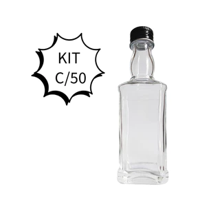 50 Mini garrafinha de Vidro 50ml para destilados, bebidas, molhos, Jack Daniels, Lembrancinhas.