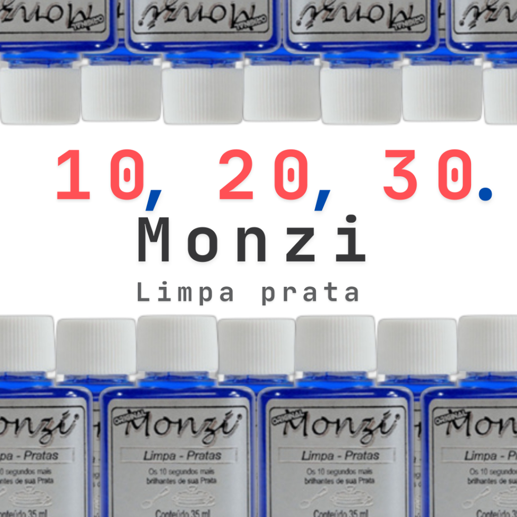 10, 20 ou 30 Limpa Pratas Monzi Original 35ml - MELHOR PREÇO