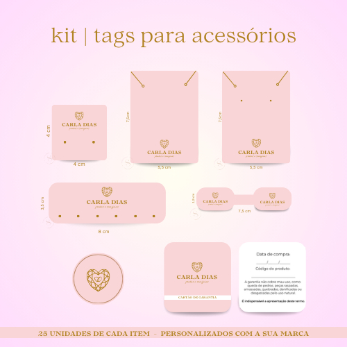Kit | Tags para acessórios - kit empreendedora | Shopee Brasil