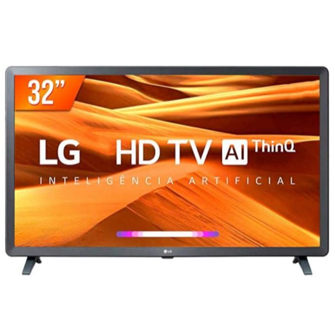 Smart TV LG 32 LED HD USB HDMI Wi-fi Bluetooth HDR 10 ThinQ Ai Google Assis. Alexa - 32LQ621CBSBAWZ